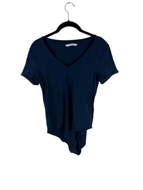 Mangopop Navy Short sleeve Bodysuit- size M